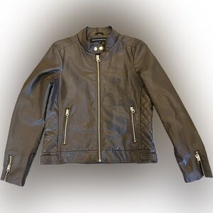 NWOT French Connection Vegan Leather Bomber. Size S